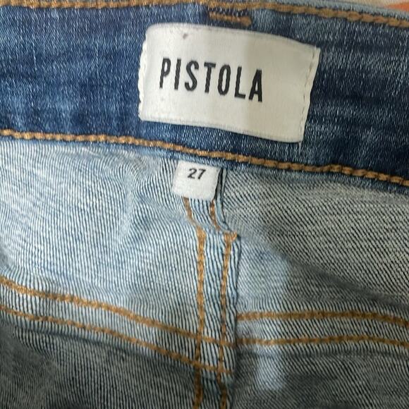 Pistola revolve distressed skinny high waisted blue jeans size 27” - Picture 8 of 9